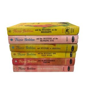 Vintage Trixie Belden Book Lot (6) Hardcover Mystery Series Whitman Golden Press